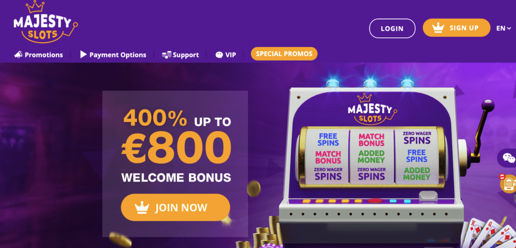 Majesty Slots welcome